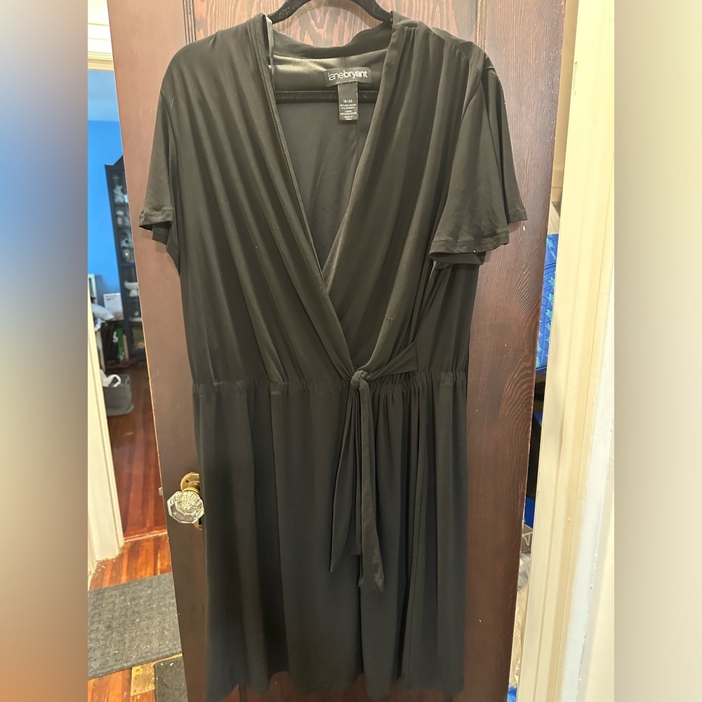 Lane Bryant Lace Black wrap Dress